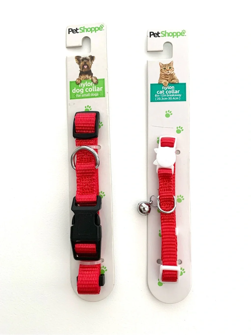 NWT Set of 2 Red Adjustable Small Dog & a Cat Collars